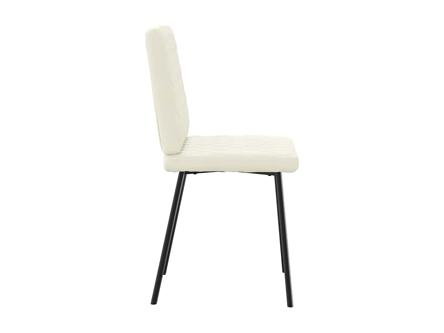 Eetkamerstoelen 6 st fluweel crèmekleurig