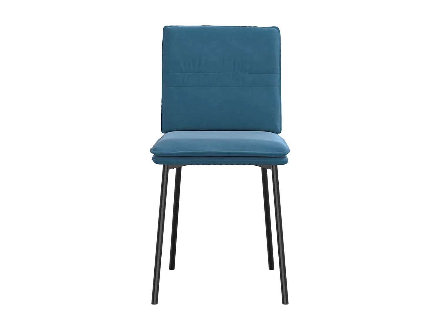 Chaises à manger lot de 6 bleu velours