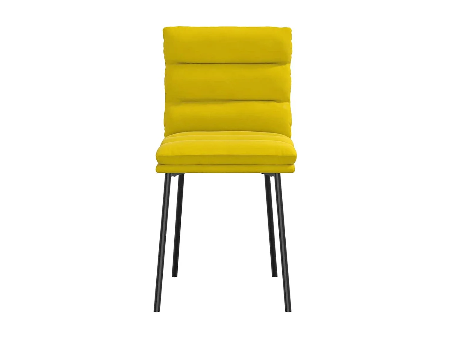 Chaises à manger lot de 6 jaune velours