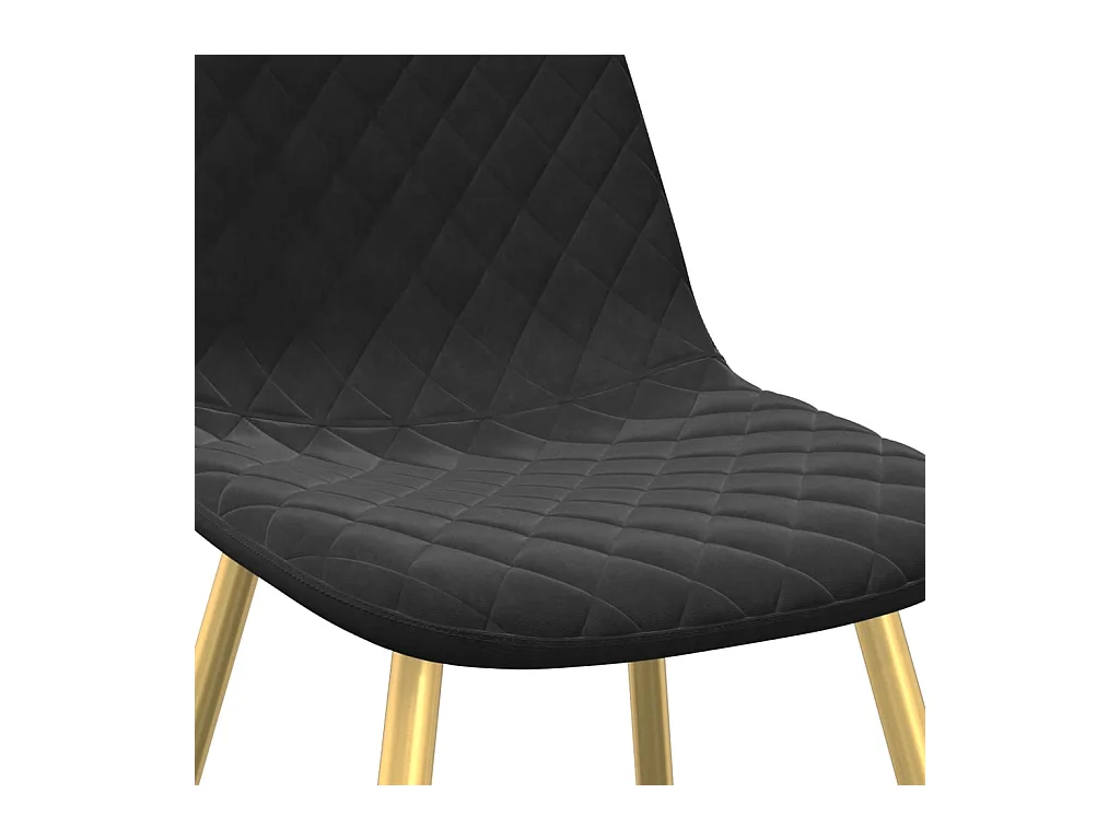 Chaises à manger lot de 6 noir velours