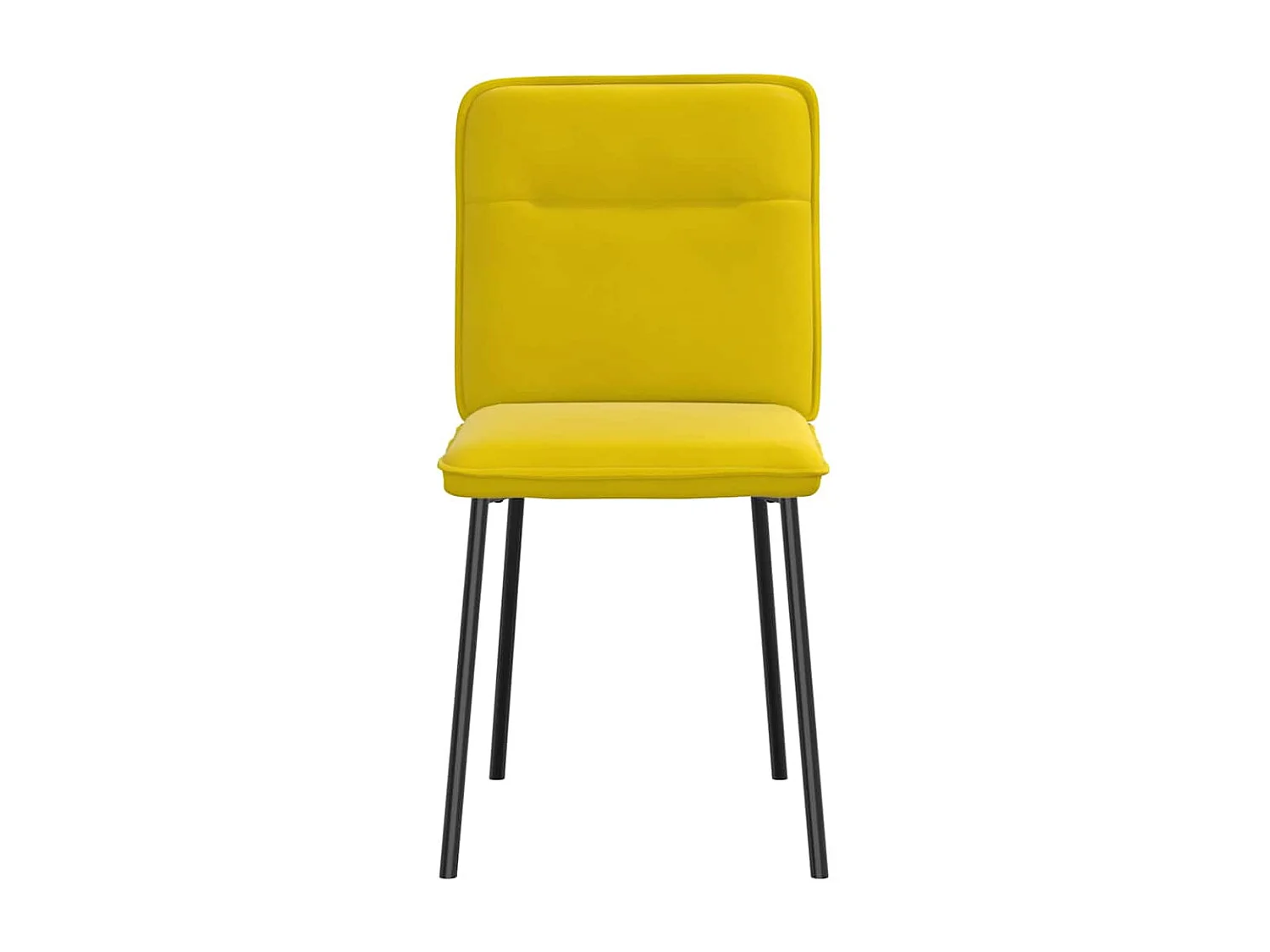 Cadeiras de jantar 6 peças veludo amarelo