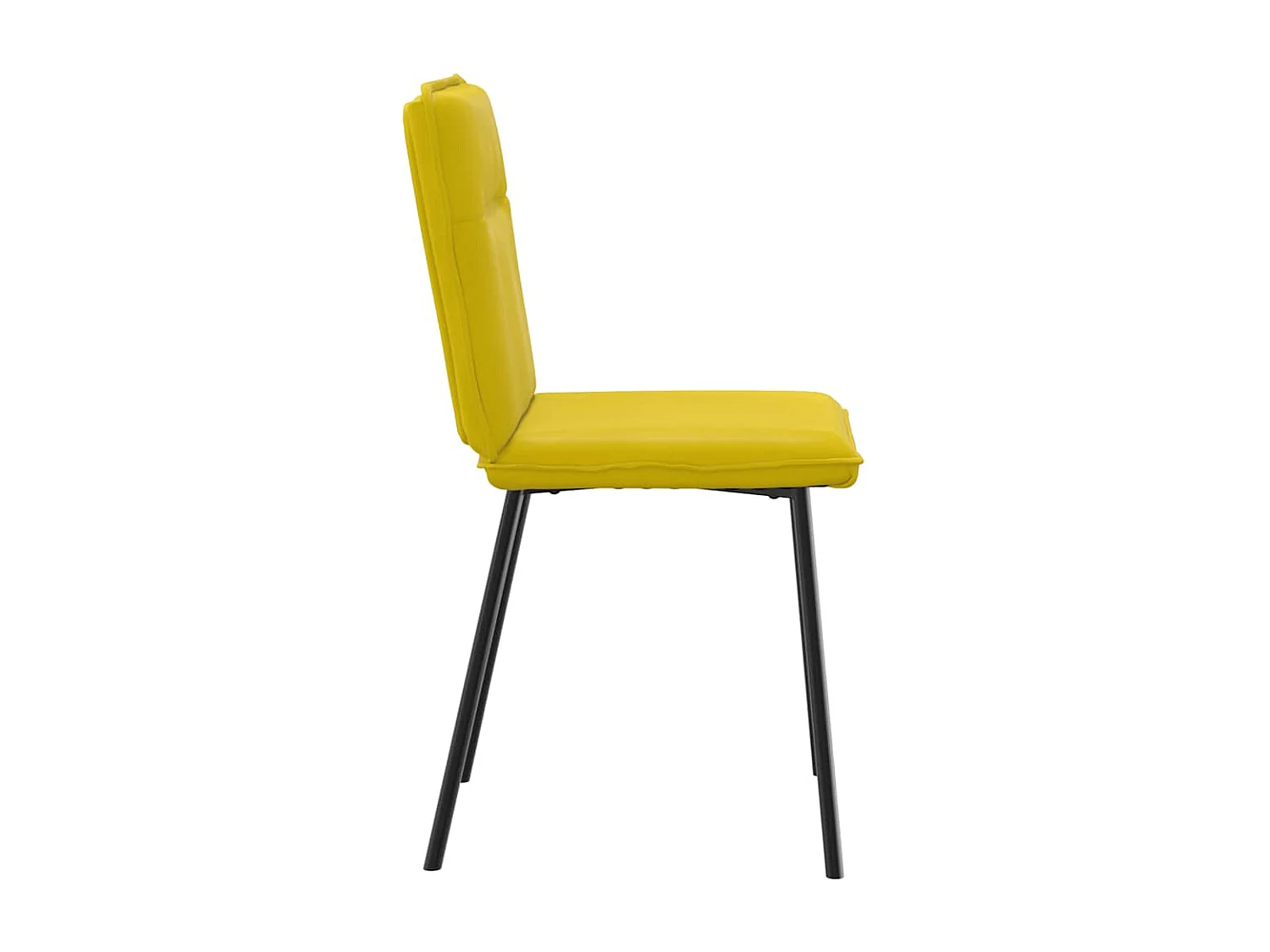 Cadeiras de jantar 6 peças veludo amarelo