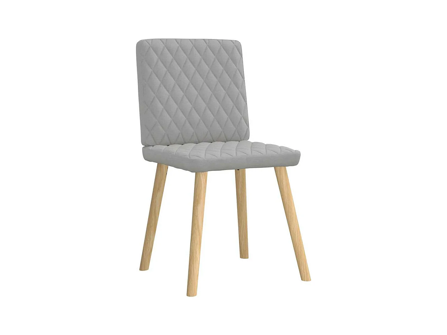 Cadeiras de jantar 6 peças tecido cinza nuvem