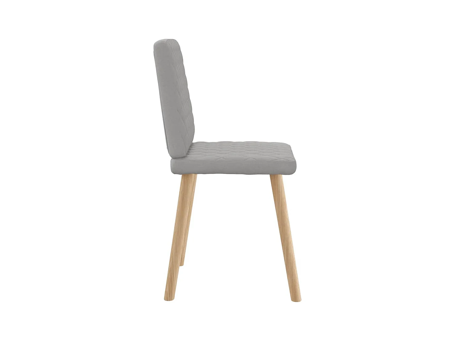 Cadeiras de jantar 6 peças tecido cinza nuvem