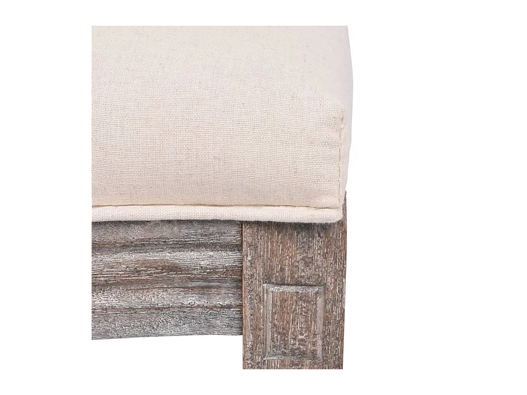 Chaises à manger lot de 6 crème tissu