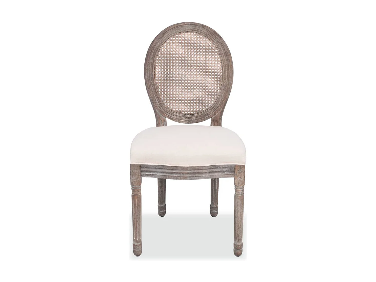 Chaises à manger lot de 6 crème tissu