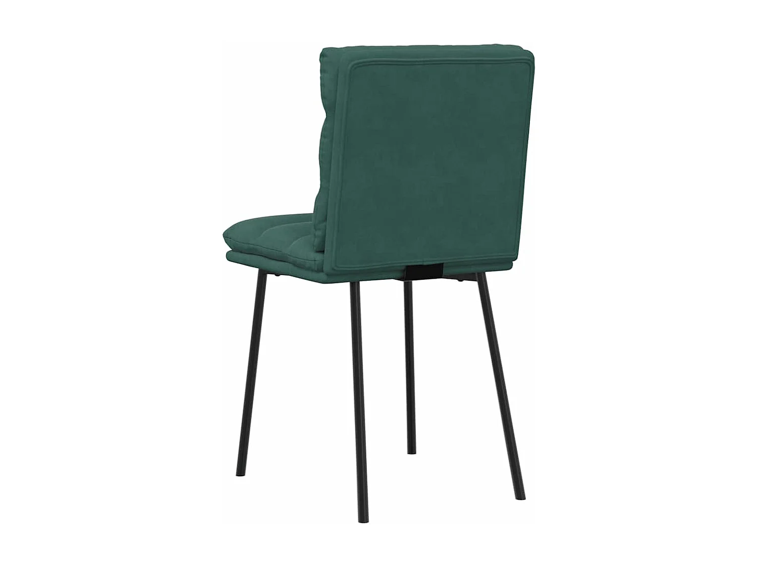 Cadeiras de jantar 6 peças veludo verde-escuro