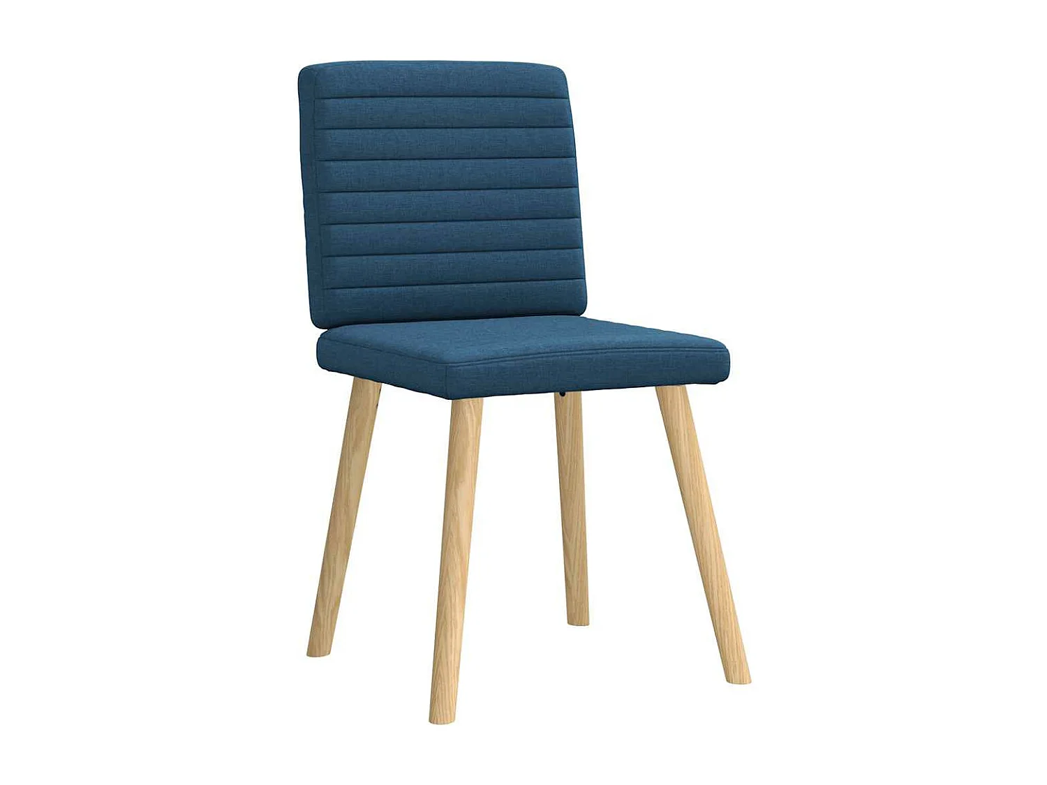 Chaises à manger lot de 6 bleu tissu