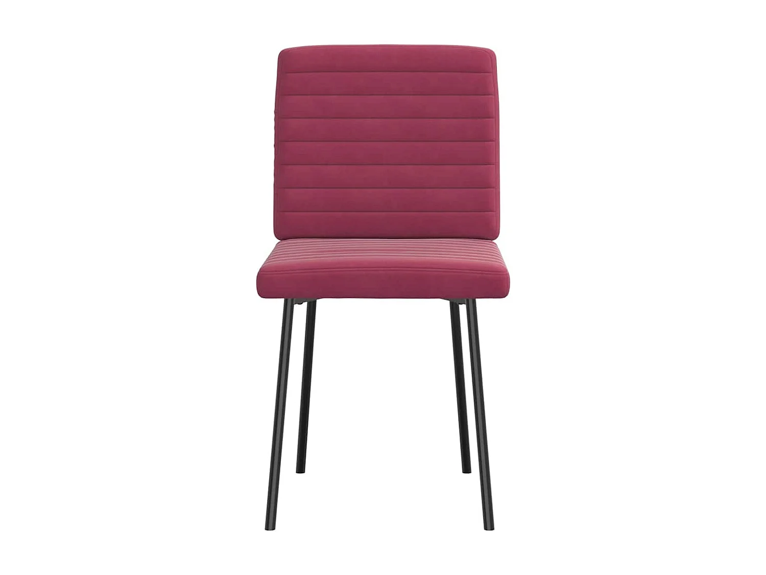 Chaises à manger lot de 6 rouge bordeaux velours