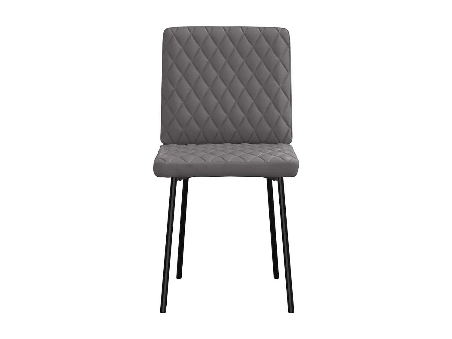 Chaises à manger lot de 6 gris similicuir