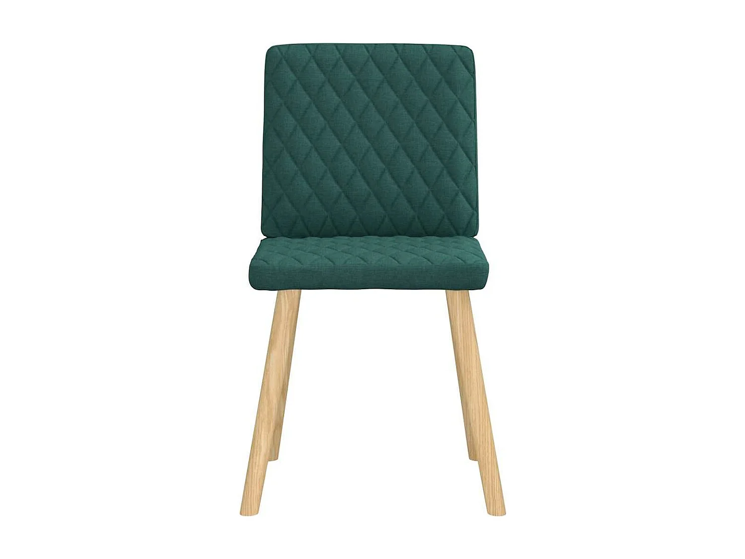 Chaises à manger lot de 6 vert foncé tissu