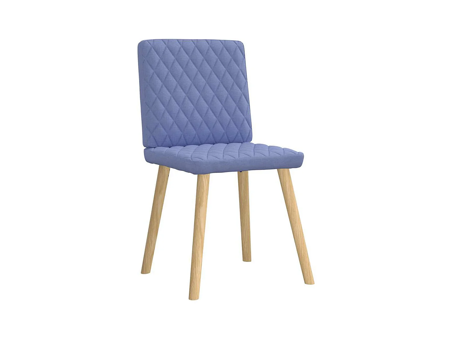 Chaises à manger lot de 6 bleu jean tissu