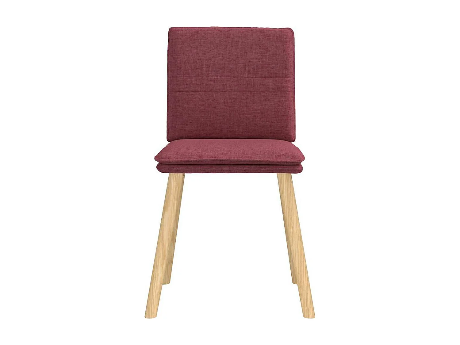 Chaises à manger lot de 6 rouge bordeaux tissu