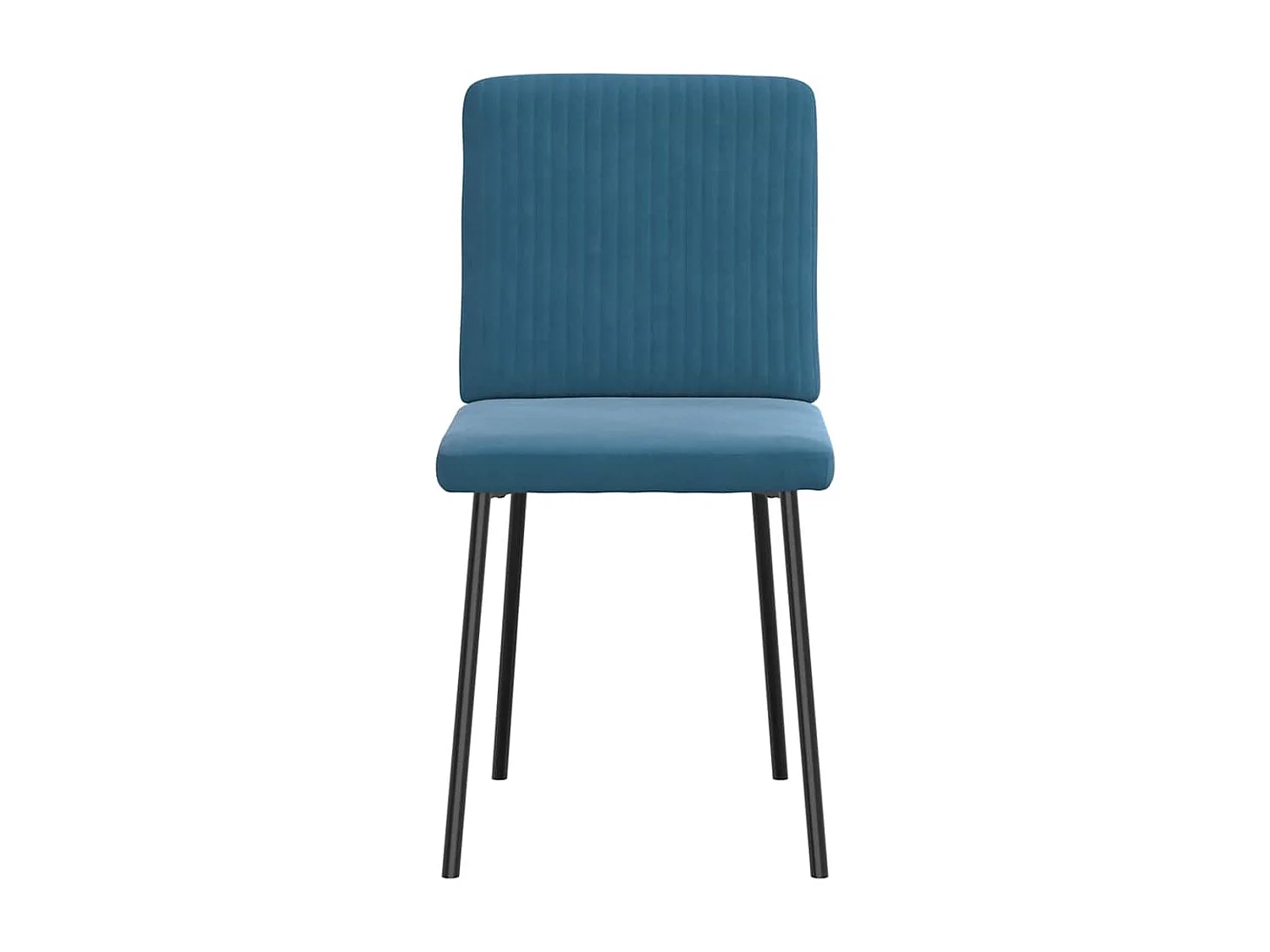 Chaises à manger lot de 6 bleu velours