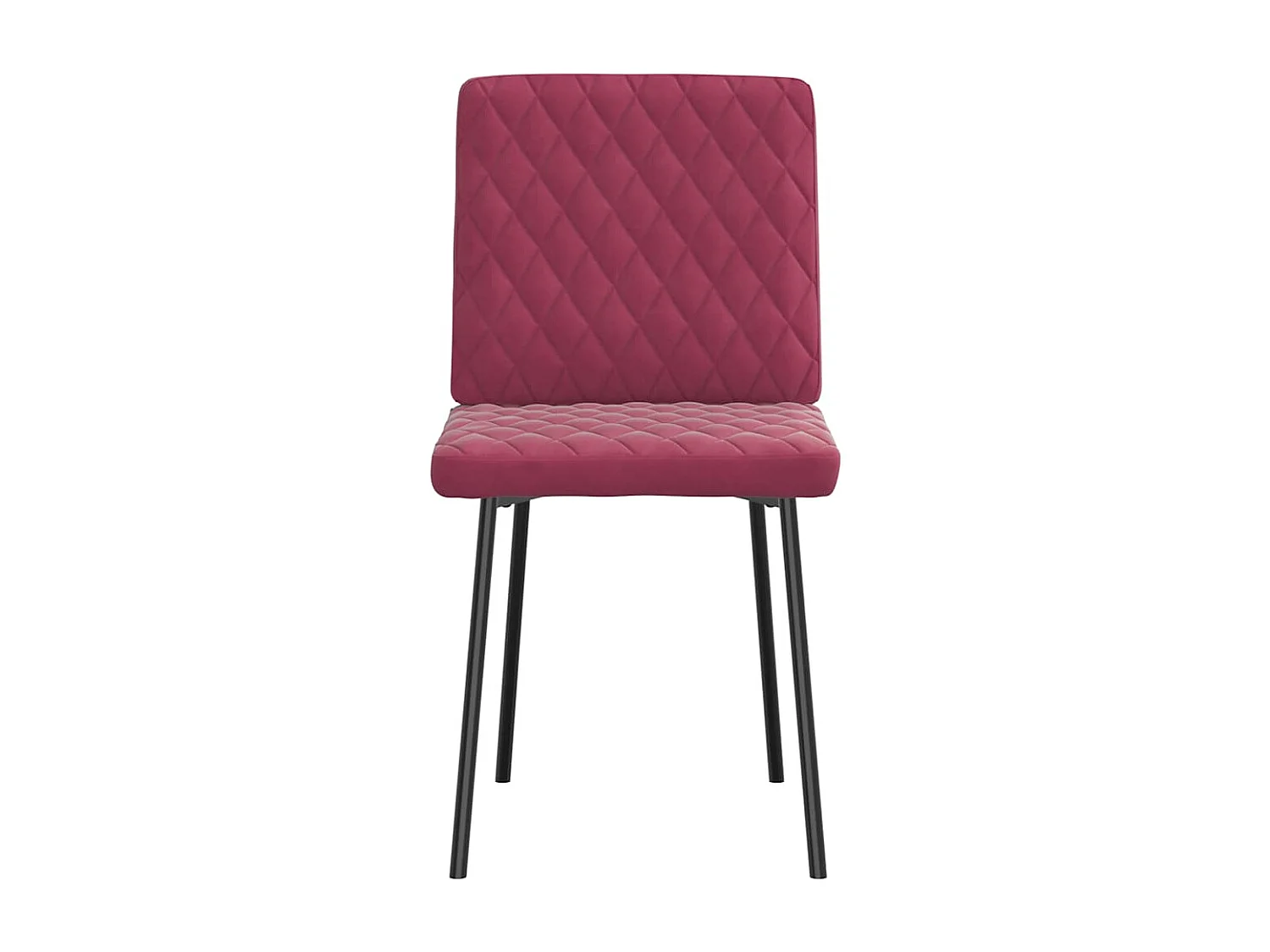 Chaises à manger lot de 6 rouge bordeaux velours
