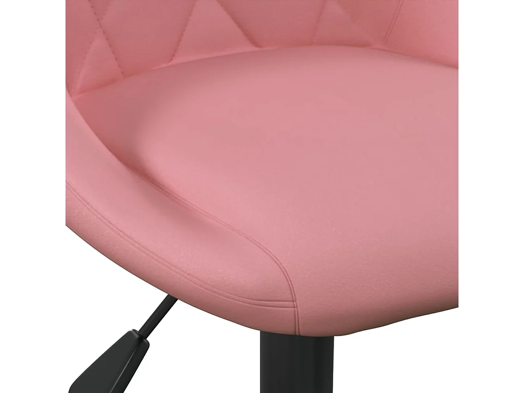 Eetkamerstoelen draaibaar 6 st fluweel roze