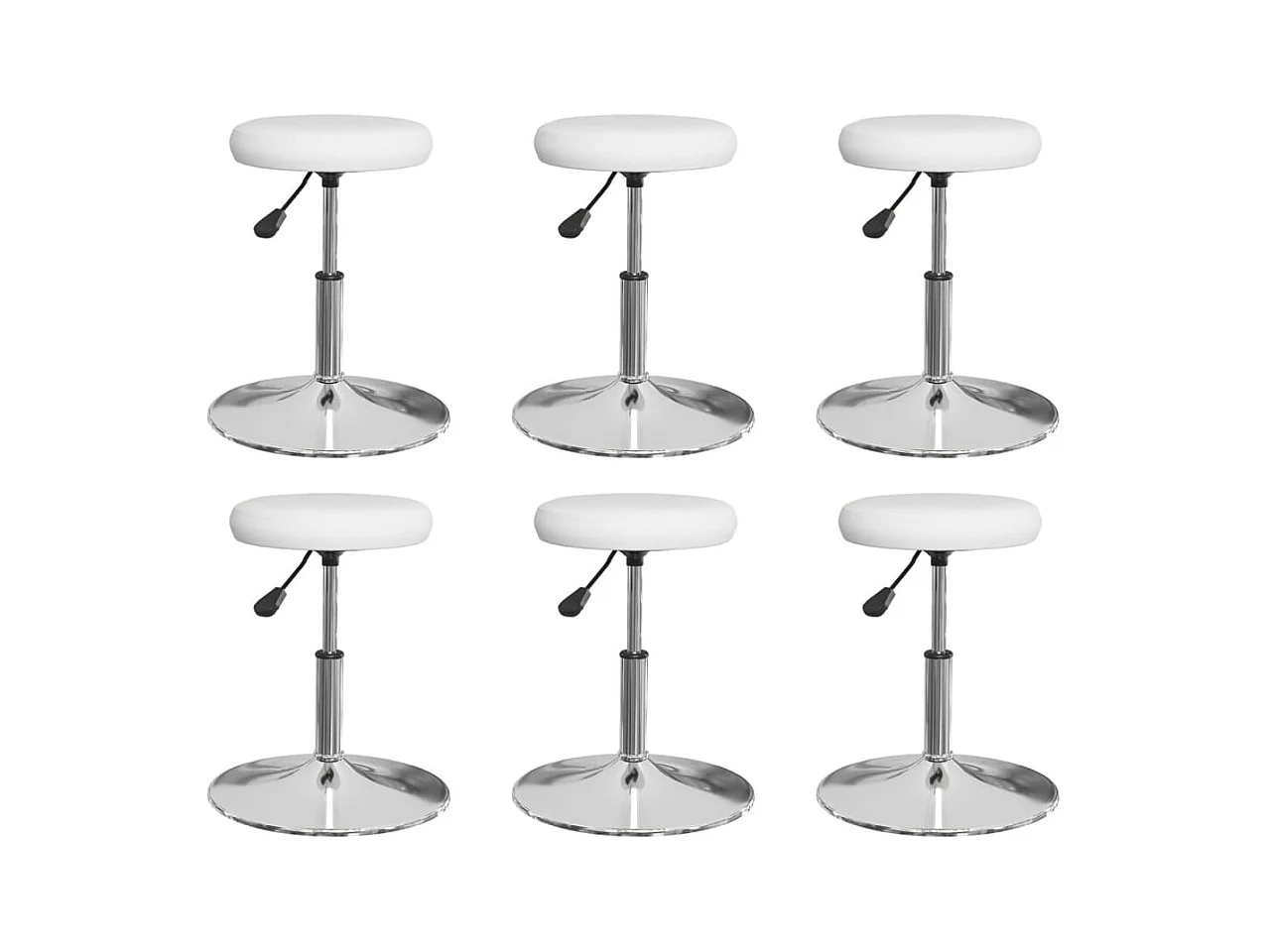 Chaises à manger lot de 6 blanc similicuir