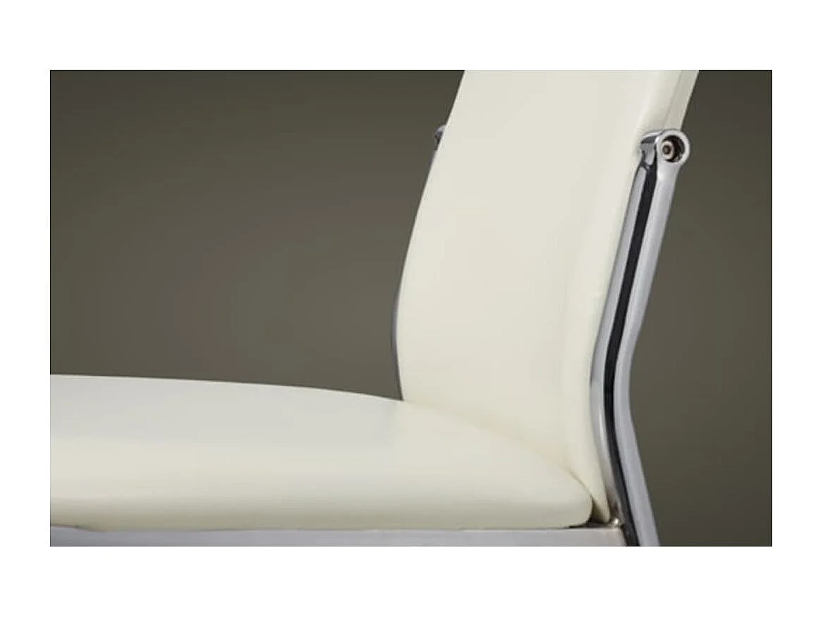 Cadeiras de jantar 6 peças couro artificial branco