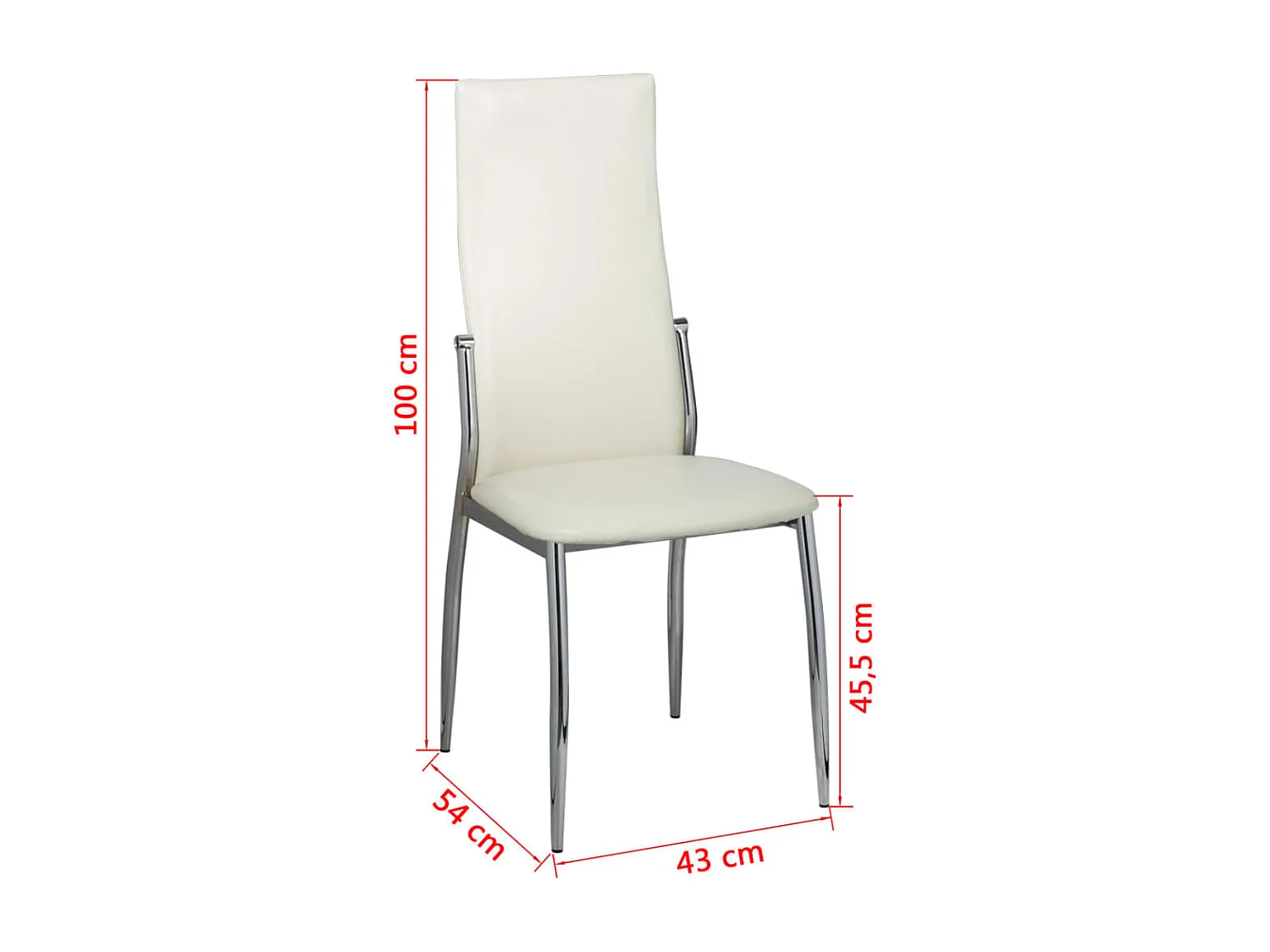 Cadeiras de jantar 6 peças couro artificial branco