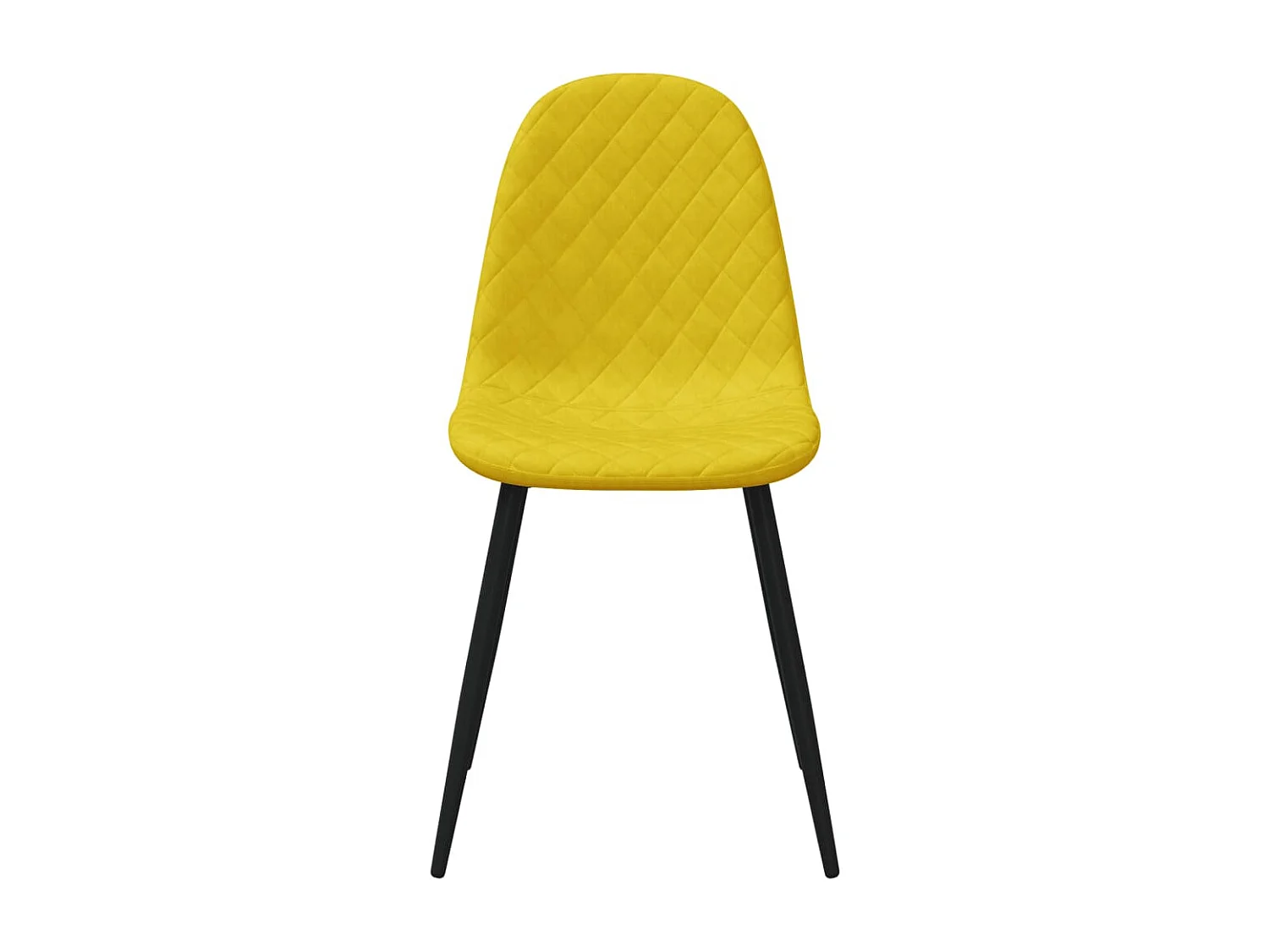 Chaises à manger lot de 6 Jaune moutarde Velours