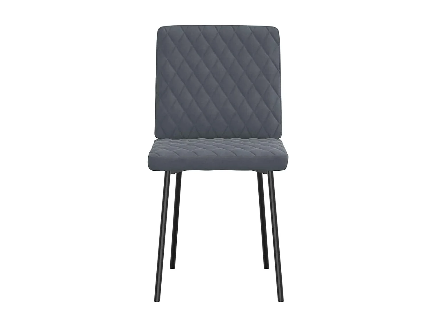 Chaises à manger lot de 6 gris foncé velours