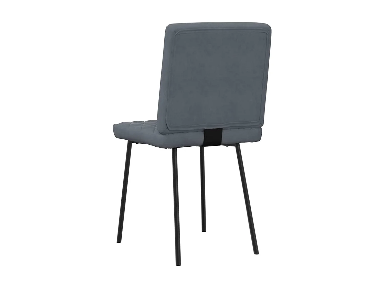 Chaises à manger lot de 6 gris foncé velours
