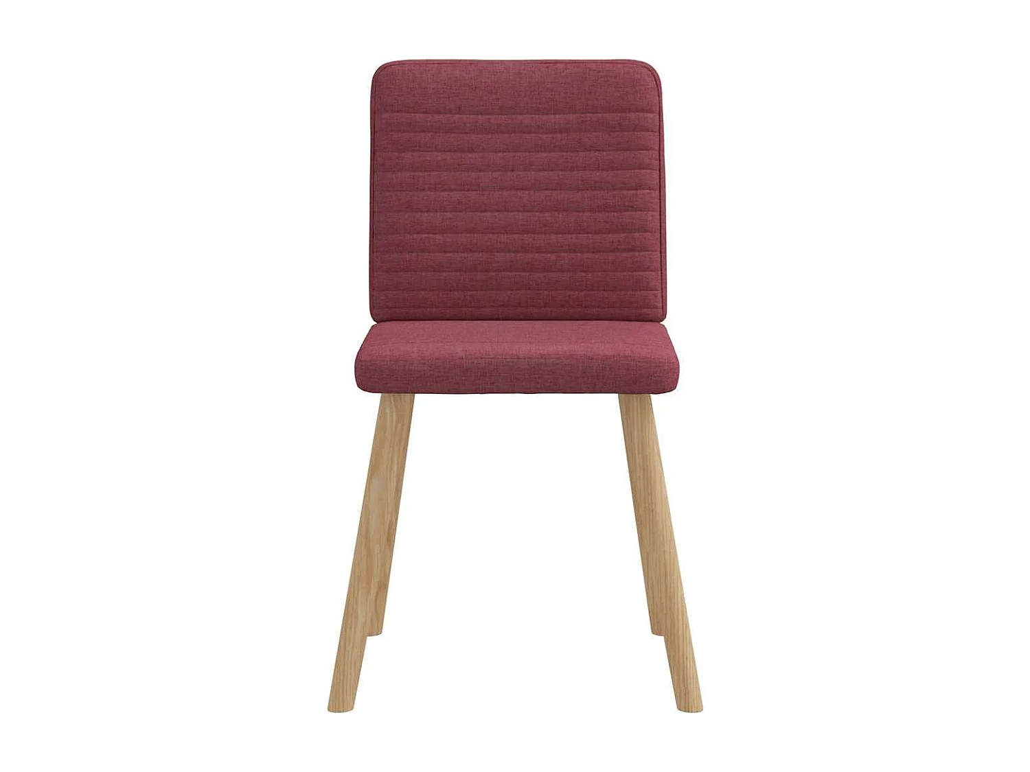 Chaises à manger lot de 6 rouge bordeaux tissu