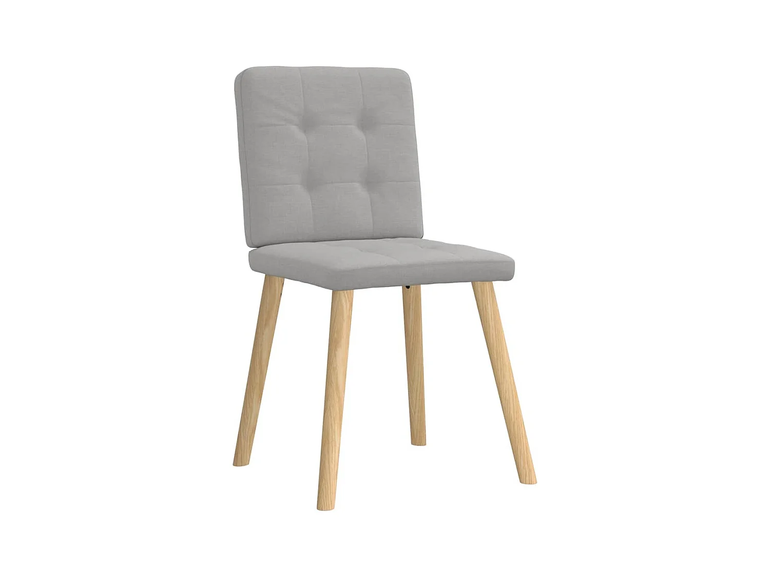 Cadeiras de jantar 6 peças tecido cinza nuvem