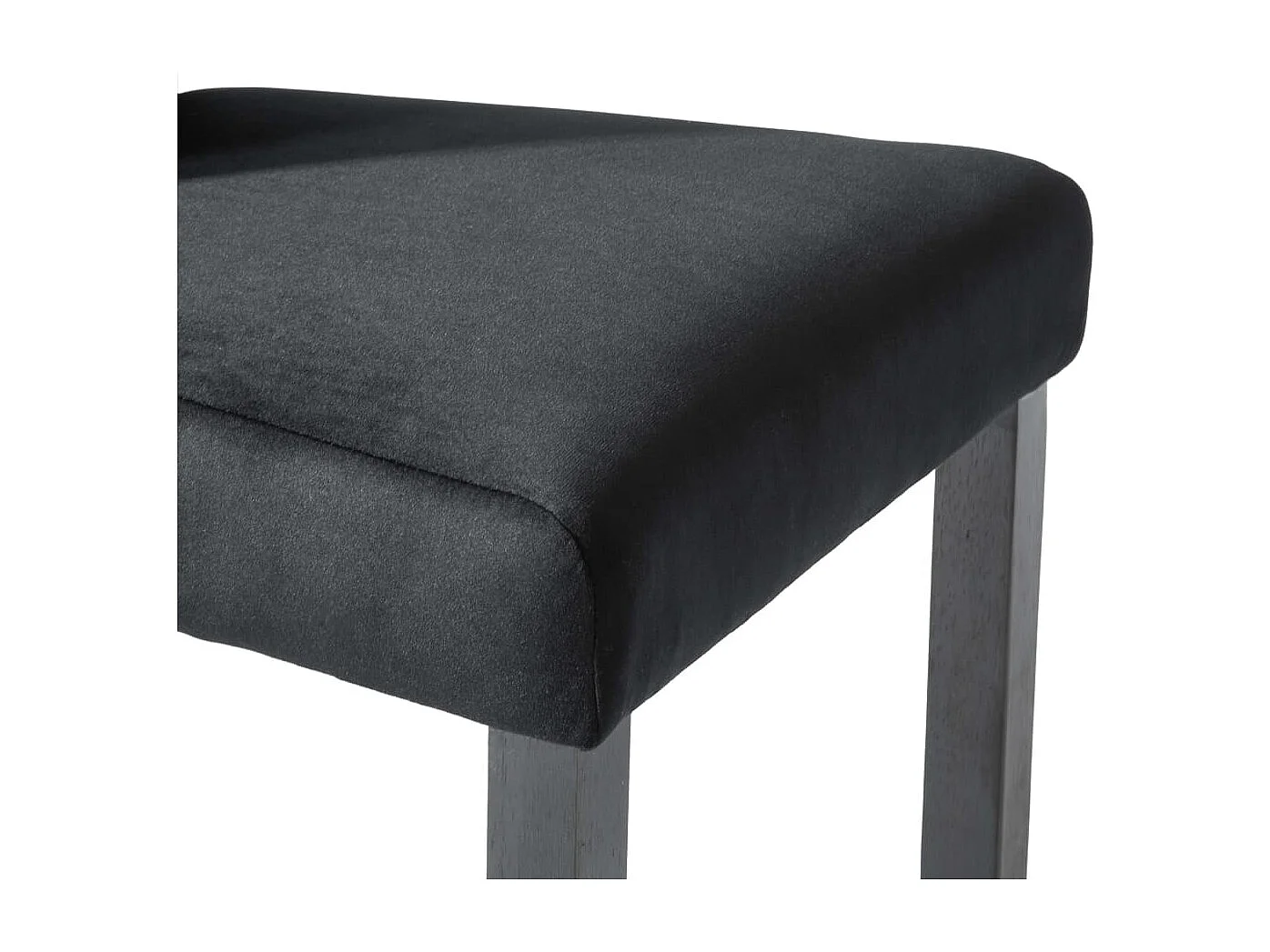 Eetkamerstoelen 6 st fluweel zwart