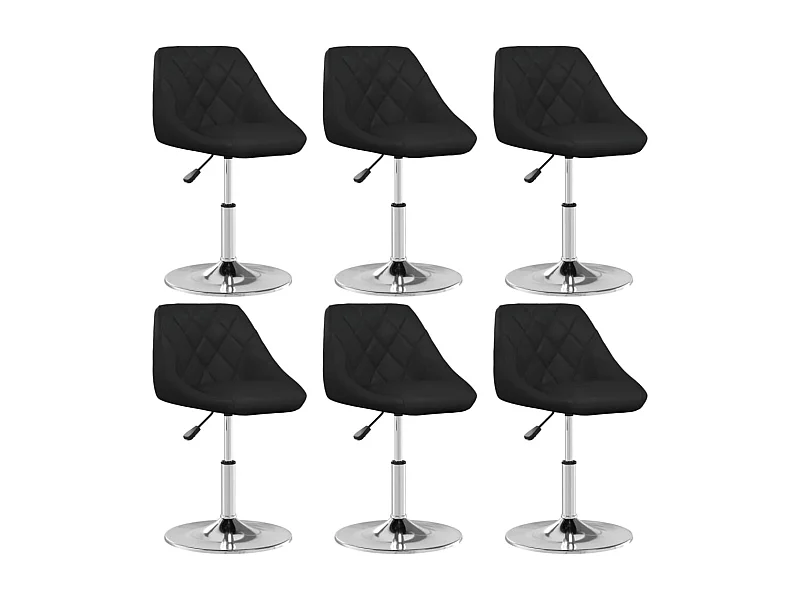 Sillas de comedor 6 unidades cuero sintético negro