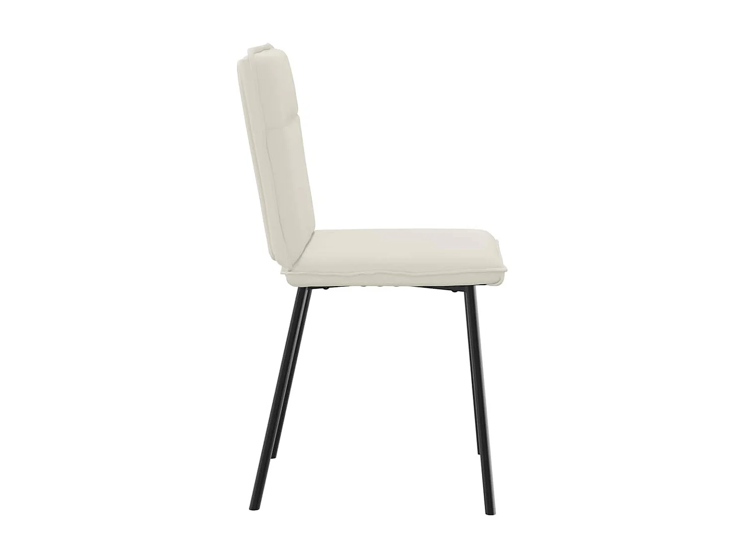 Chaises à manger lot de 6 crème velours