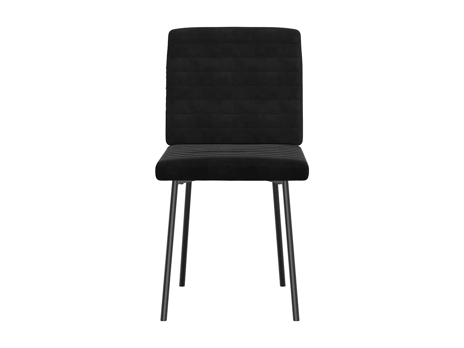 Chaises à manger lot de 6 noir velours