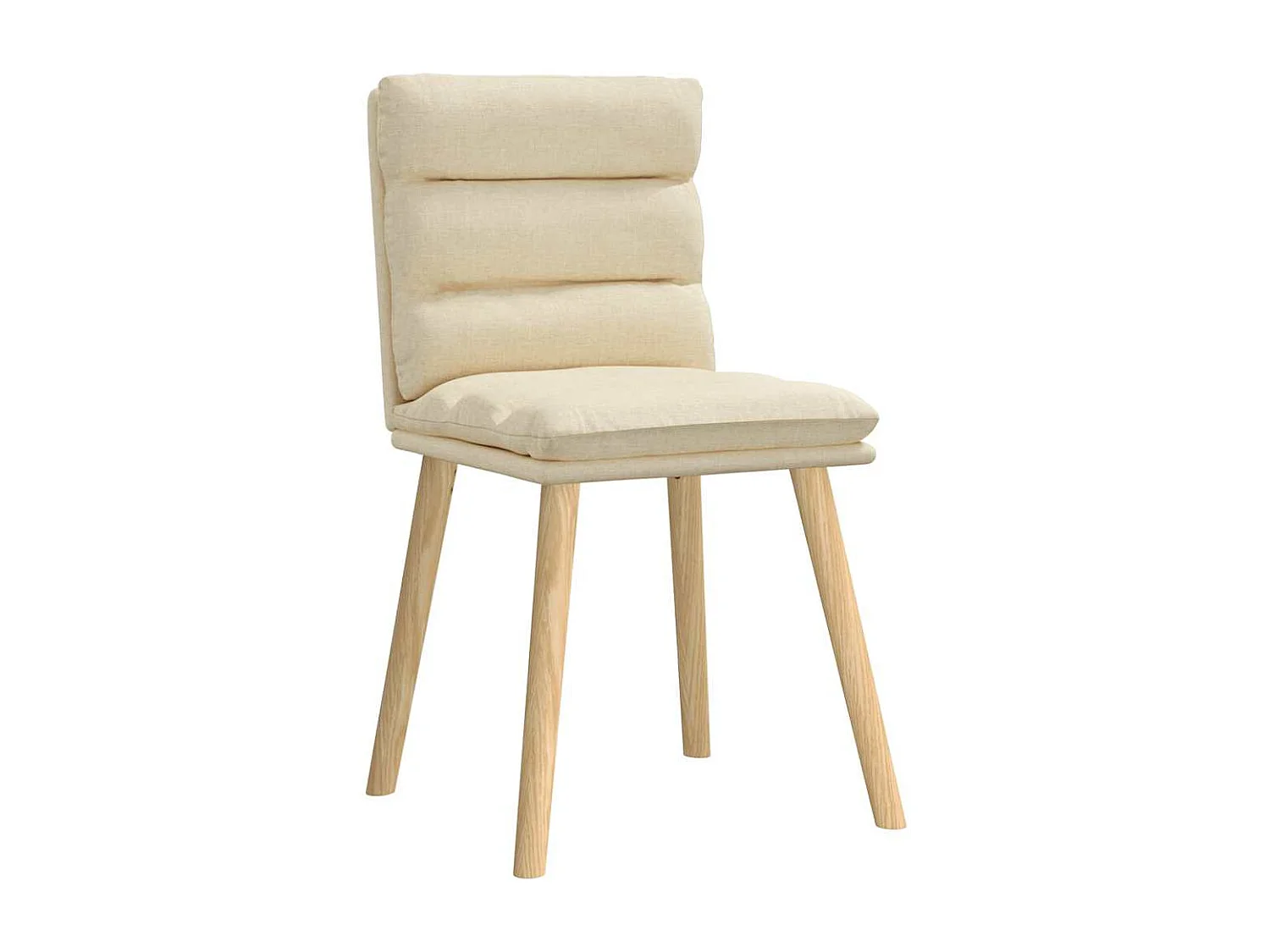 Chaises à manger lot de 6 crème tissu