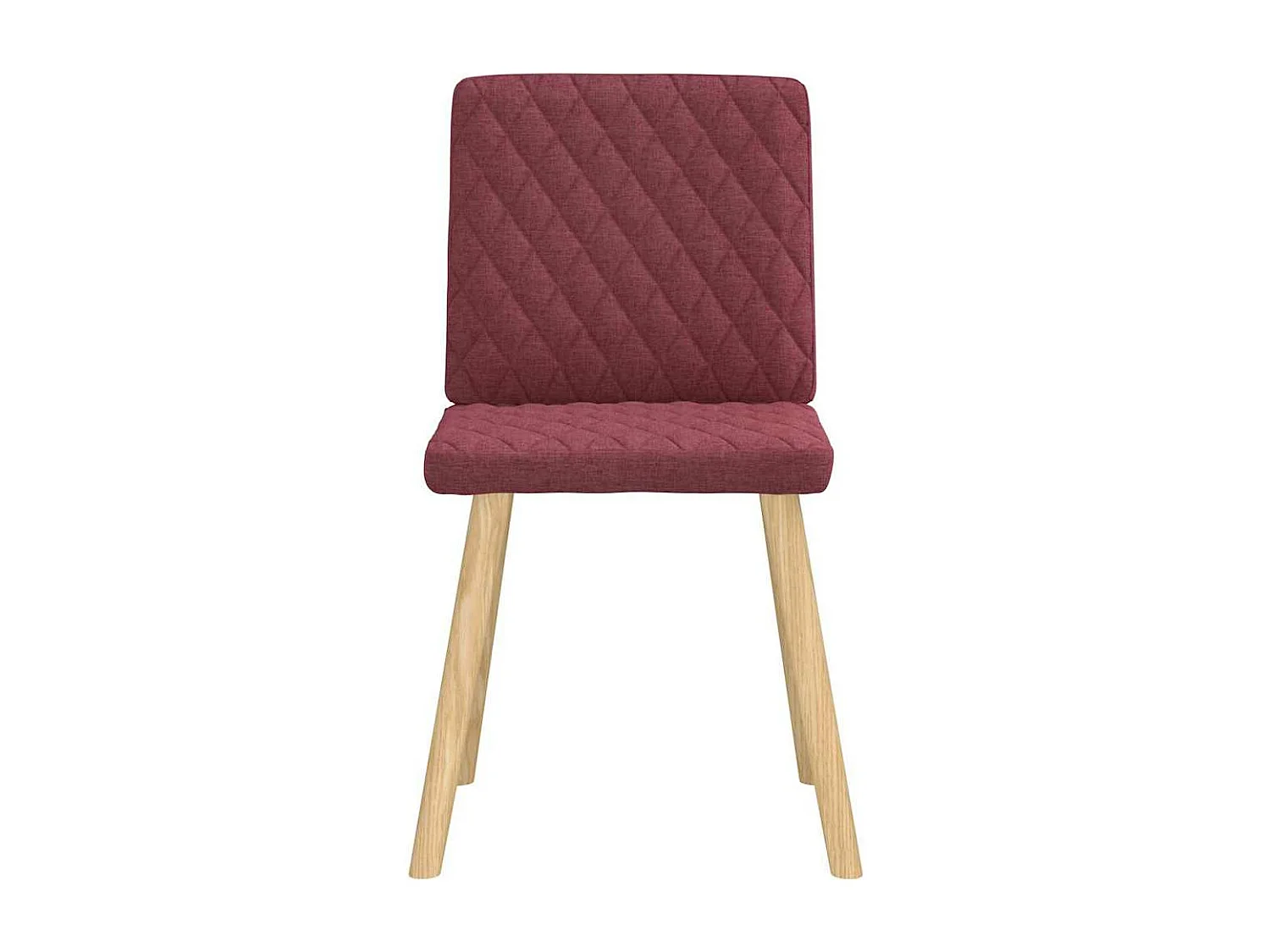 Chaises à manger lot de 6 rouge bordeaux tissu