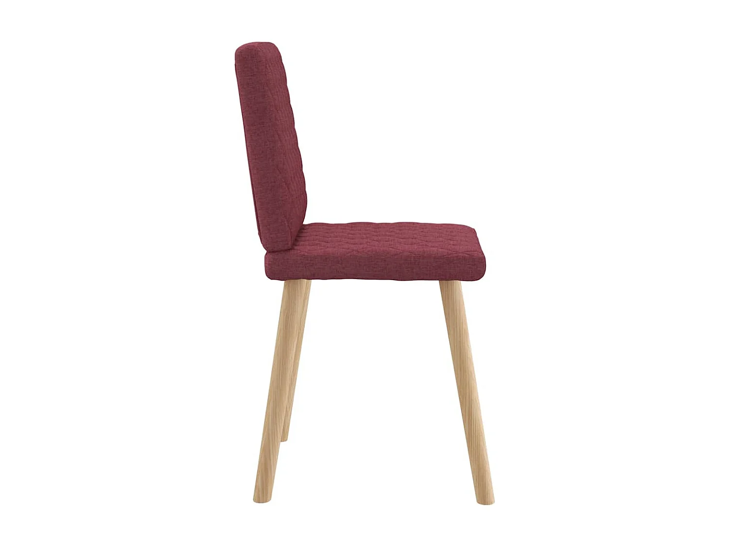 Chaises à manger lot de 6 rouge bordeaux tissu