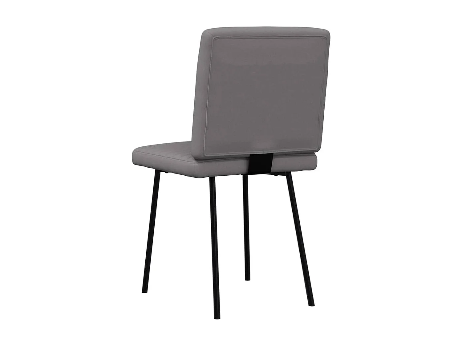 Eetkamerstoelen 6 st kunstleer grijs