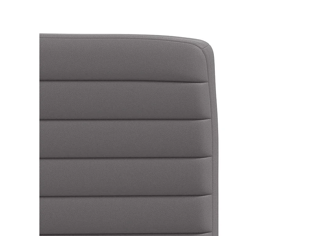 Eetkamerstoelen 6 st kunstleer grijs