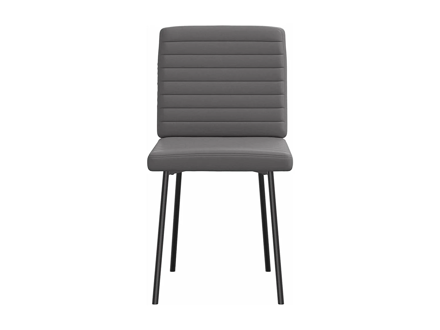 Chaises à manger lot de 6 gris similicuir