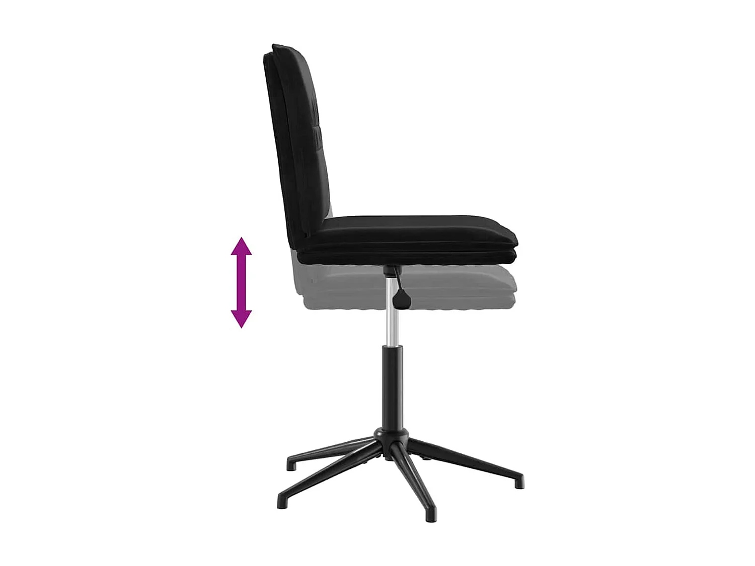 Silla de comedor 6 unidades terciopelo negro