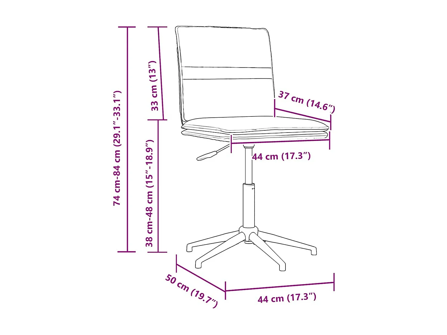 Silla de comedor 6 unidades terciopelo negro
