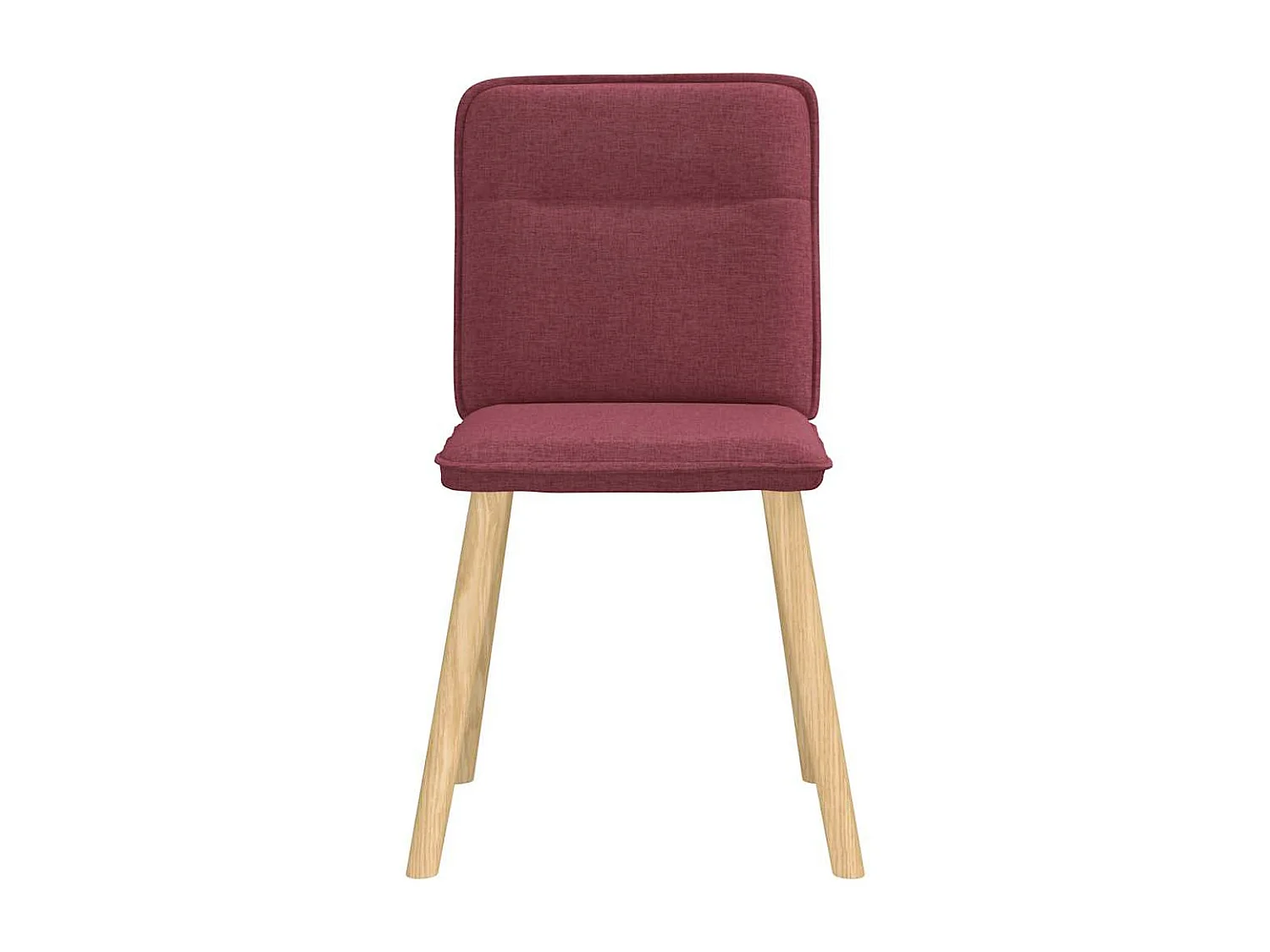 Chaises à manger lot de 6 rouge bordeaux tissu