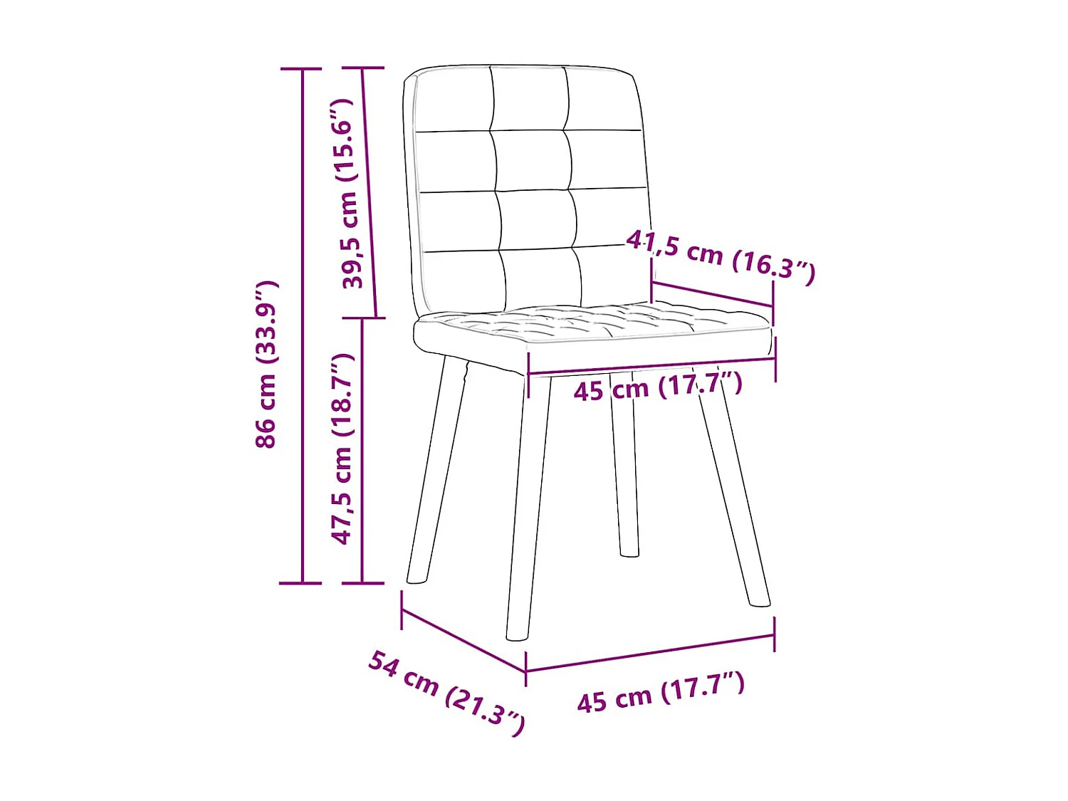 Eetkamerstoelen 6 st stof lichtgrijs