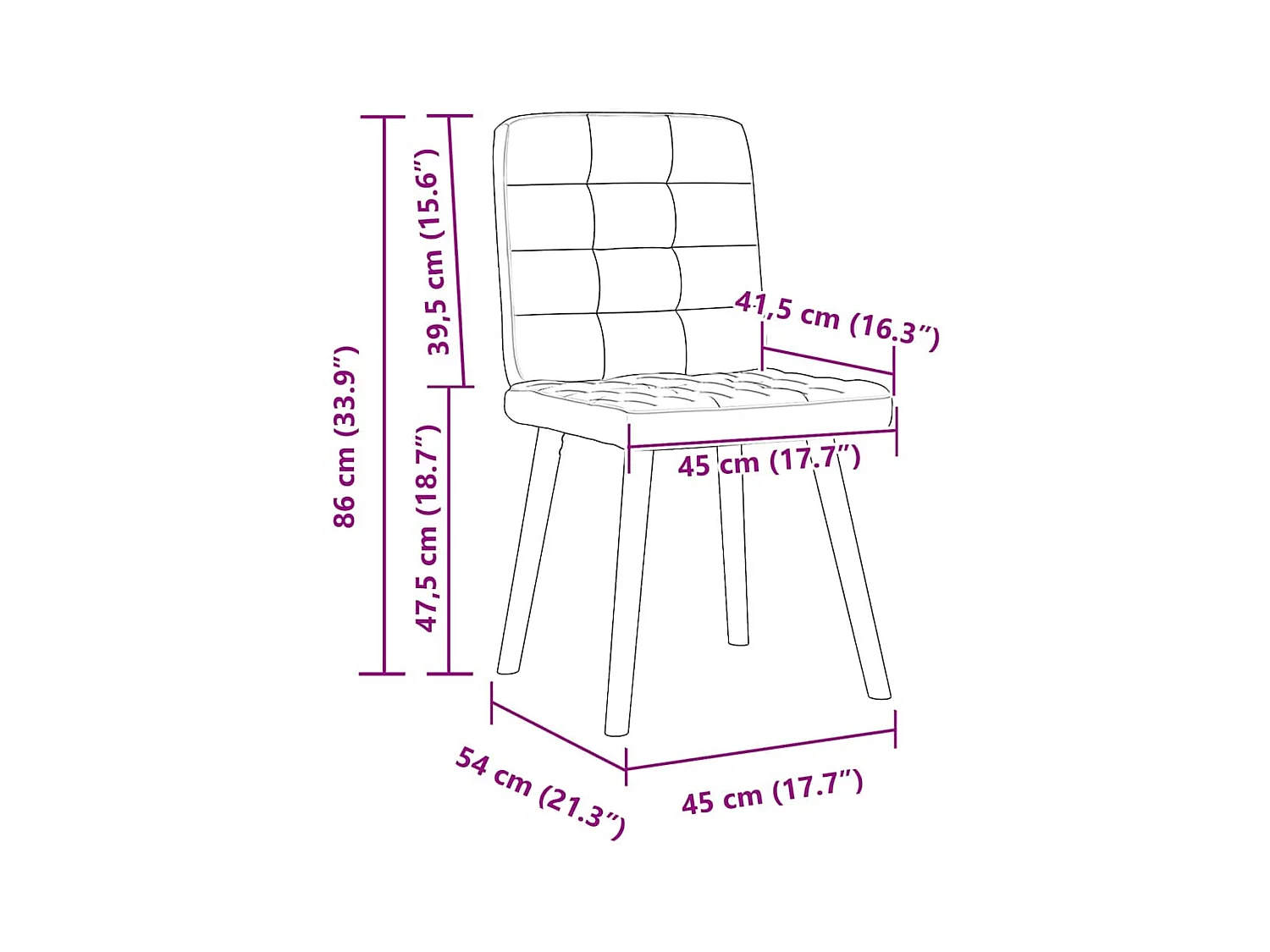 Cadeiras de jantar 6 peças tecido cinzento-claro