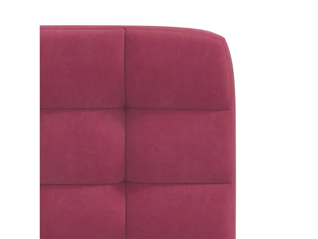 Chaises à manger lot de 6 rouge bordeaux velours