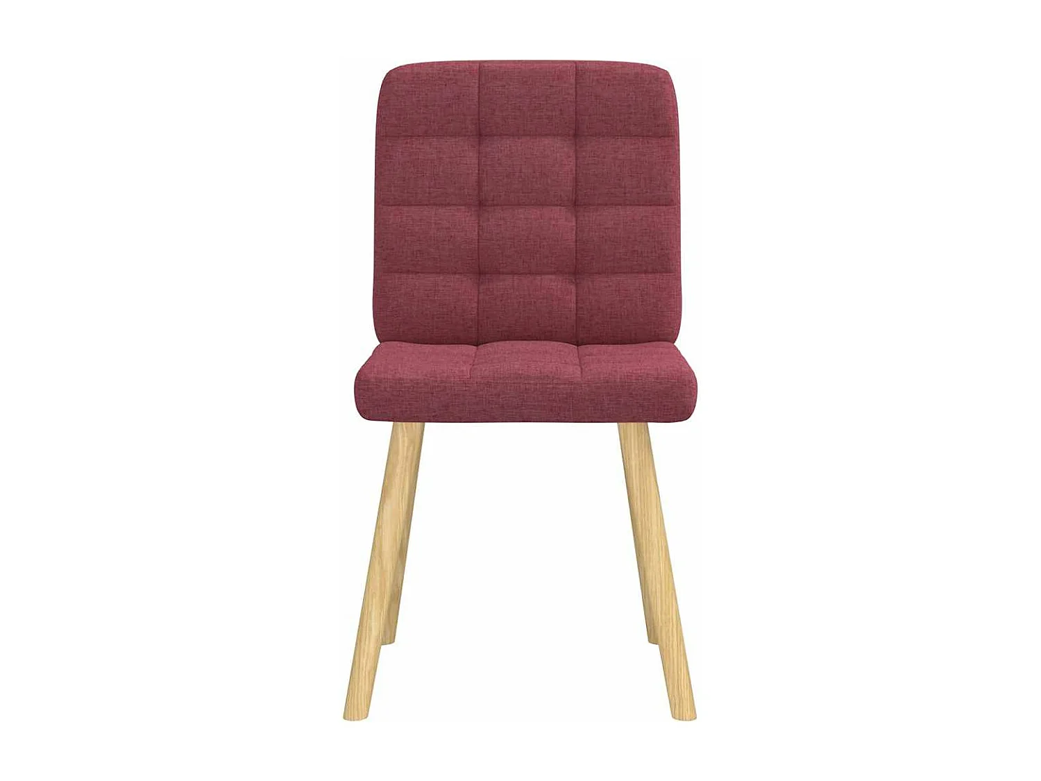 Cadeiras de jantar 6 peças tecido vermelho-tinto