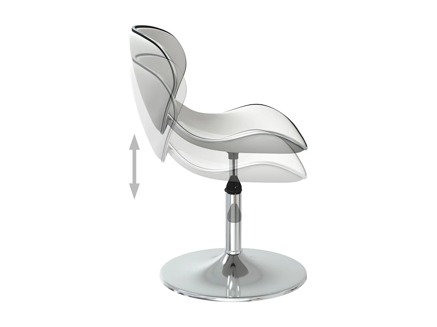 Sillas de comedor 6 unidades cuero sintético blanco