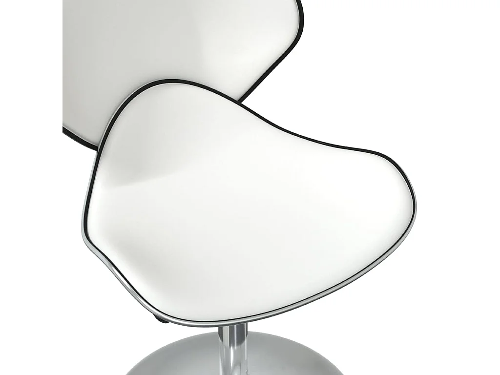 Sillas de comedor 6 unidades cuero sintético blanco