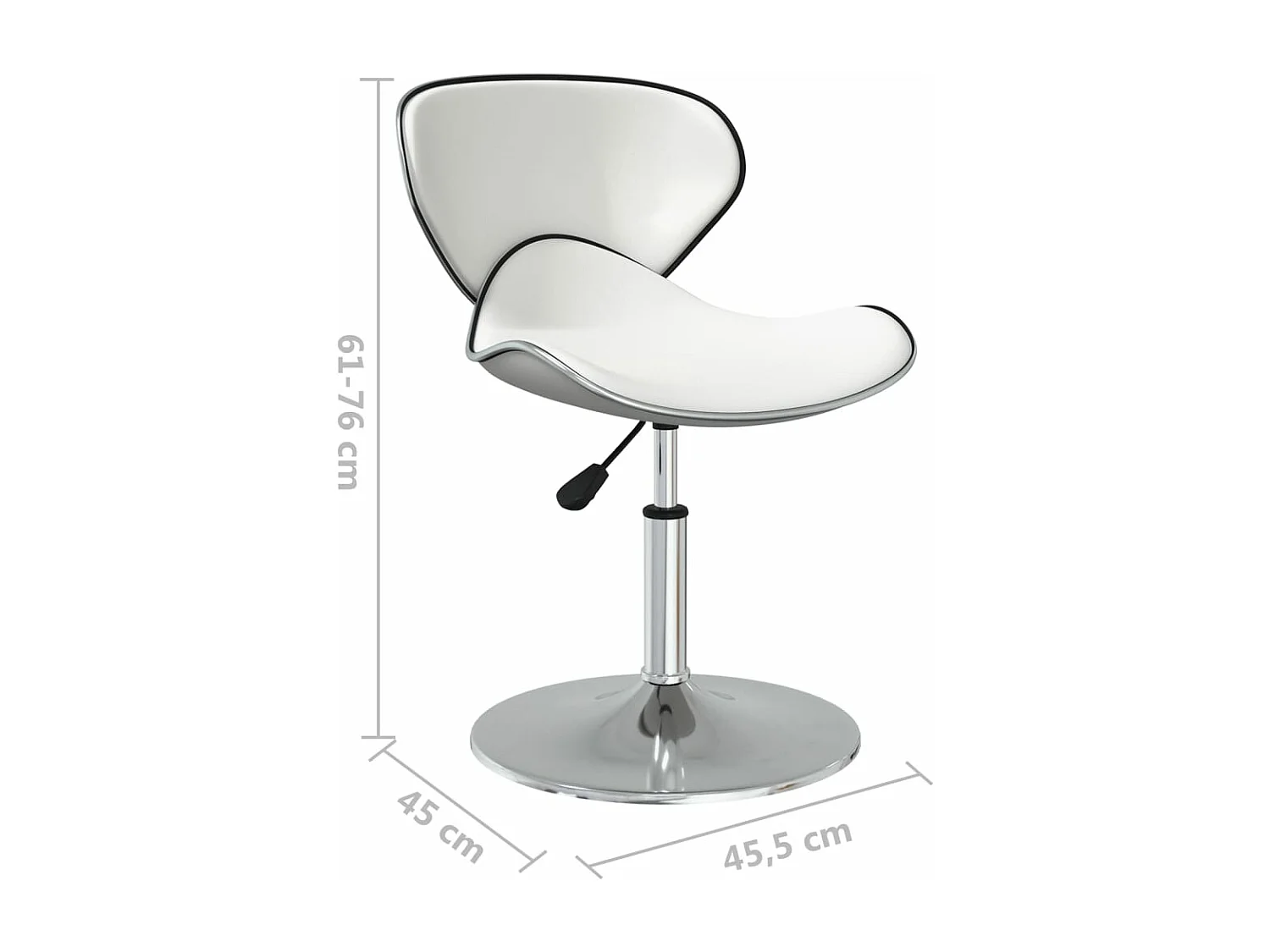 Sillas de comedor 6 unidades cuero sintético blanco