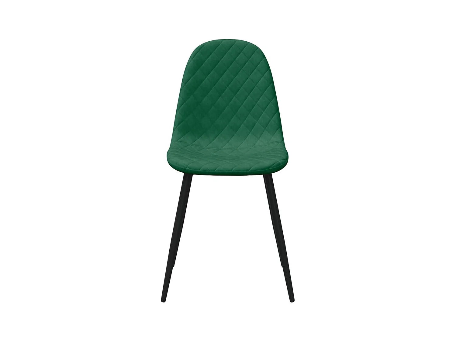 Chaises à manger lot de 6 vert foncé velours