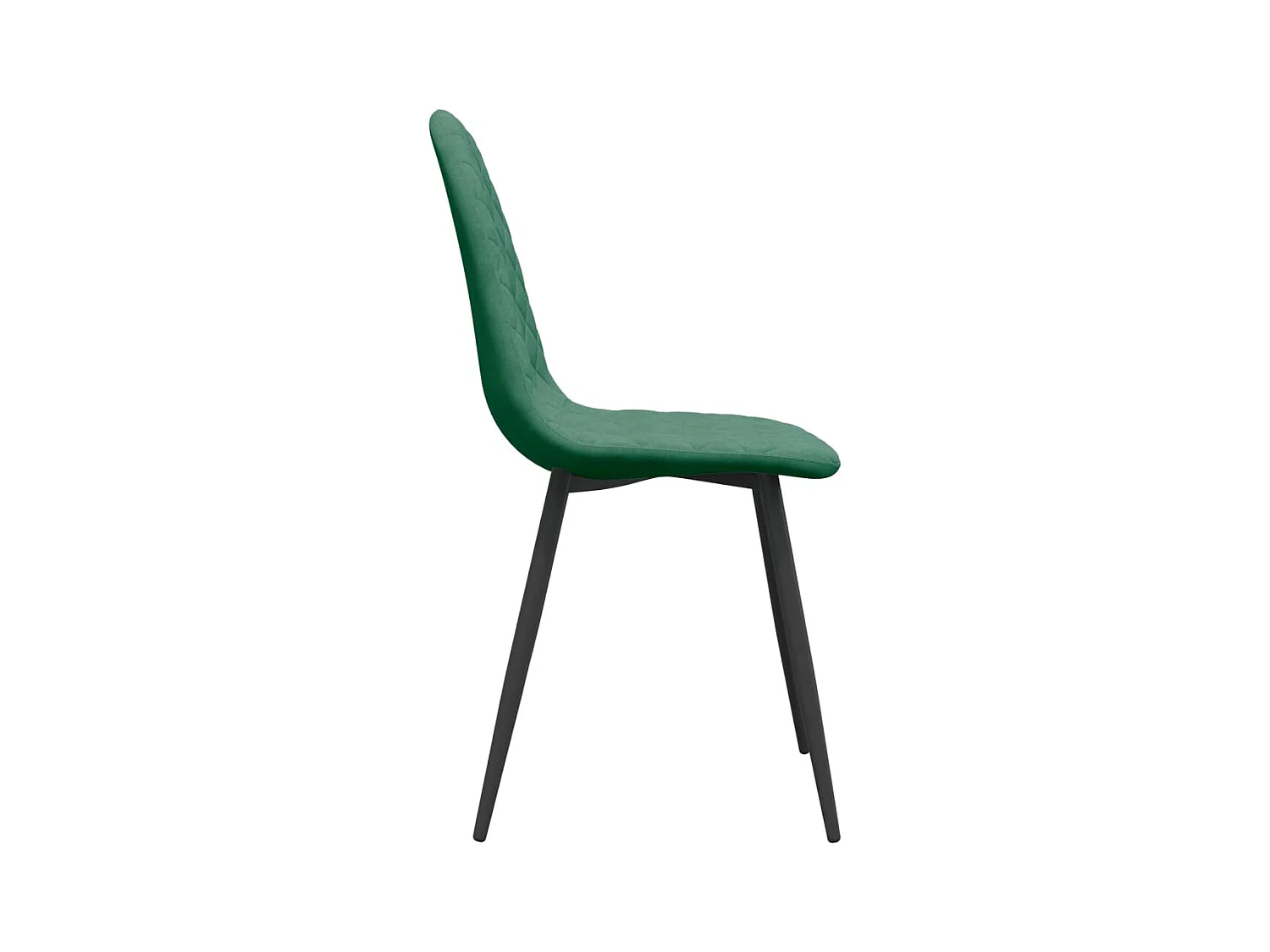 Chaises à manger lot de 6 vert foncé velours